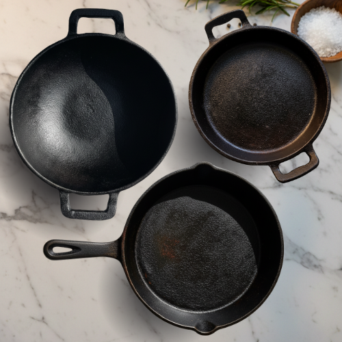 প্রি-সিজন্ড কাস্ট আয়রন ফ্যামিলি কম্বো সেট